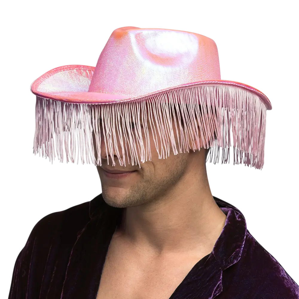 Chapeau cowboy à franges pour déguisement Fabulous – Rose