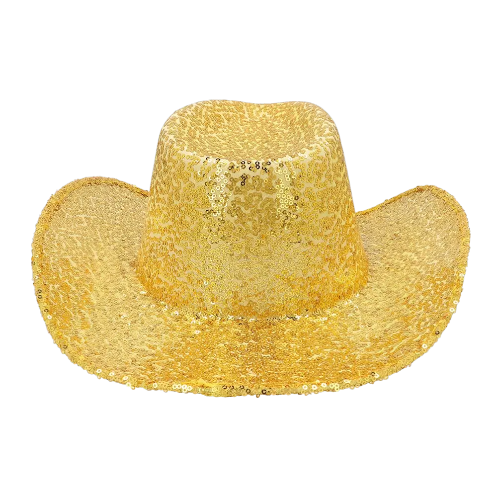 Chapeau Cowboy Rodeo Party Or – Chapeau Cowboy Paillettes Festival &amp; Carnaval