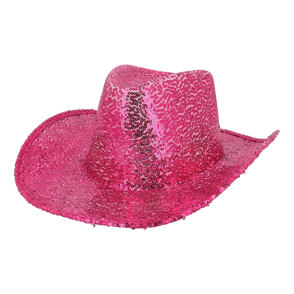 Chapeau Cowboy Rodeo Party Rose – Chapeau Western Paillettes Festival &amp; EVJF