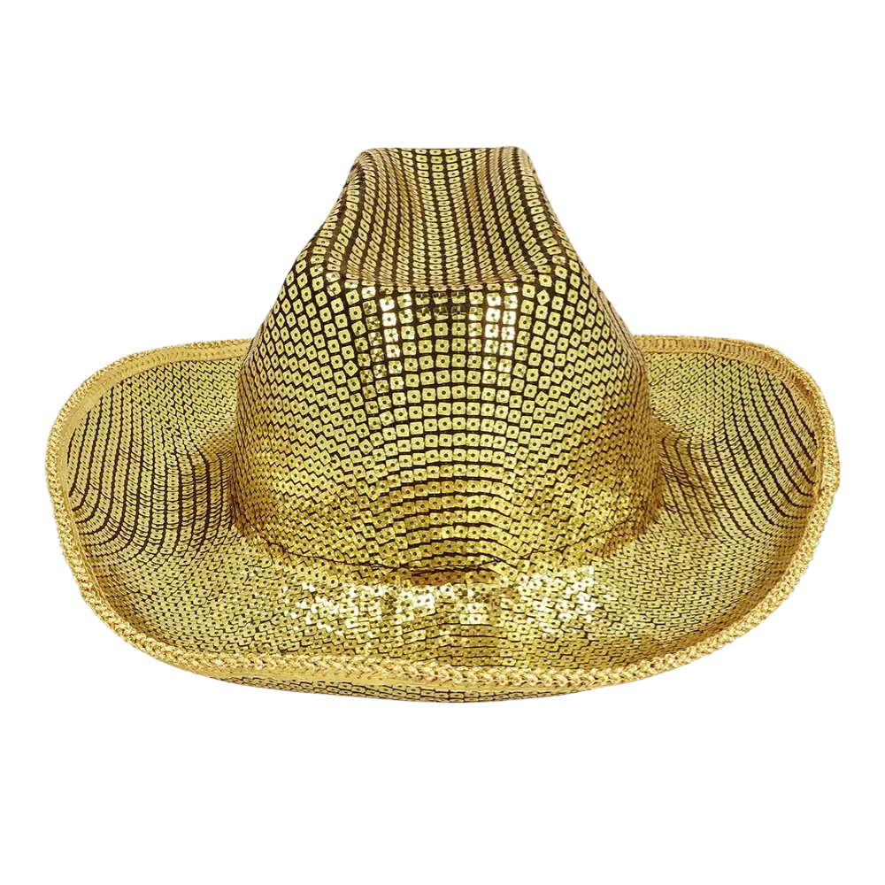 Chapeau Cowboy Groovy Or – Chapeau Cowboy Paillettes Festival &amp; Carnaval