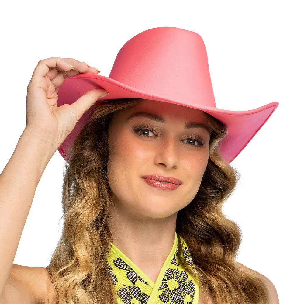Chapeau cowboy à franges pour déguisement Blaze – Rose fluo
