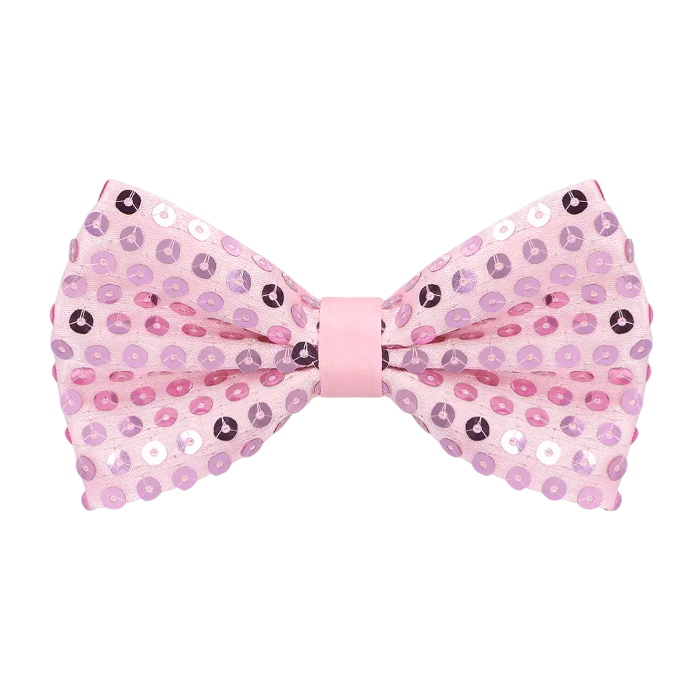 Kit Accessoires Paillettes Rose Clair – Lunettes, Nœud Papillon et Bretelles