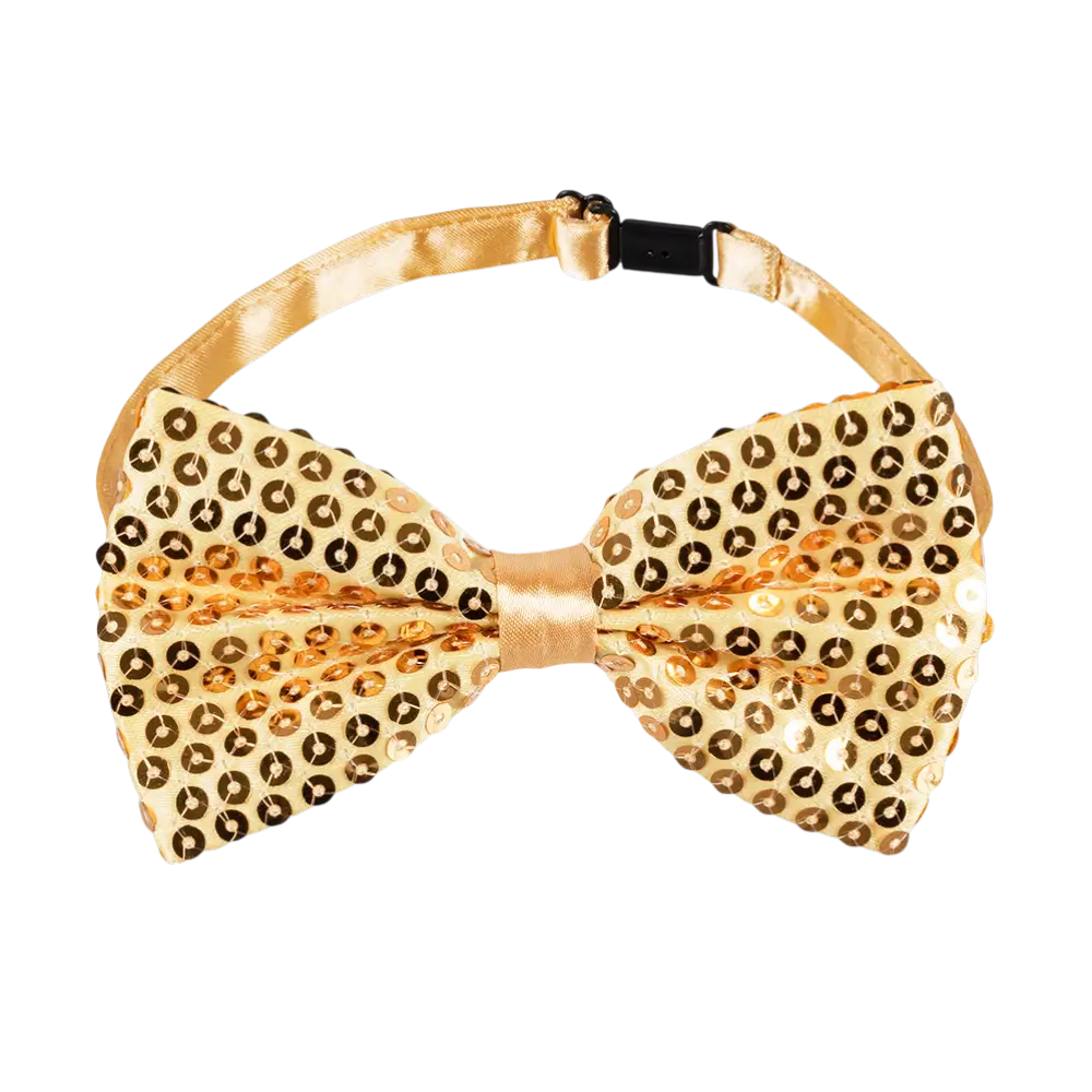 Kit Accessoires Paillettes Or – Lunettes, Nœud Papillon et Bretelles Disco
