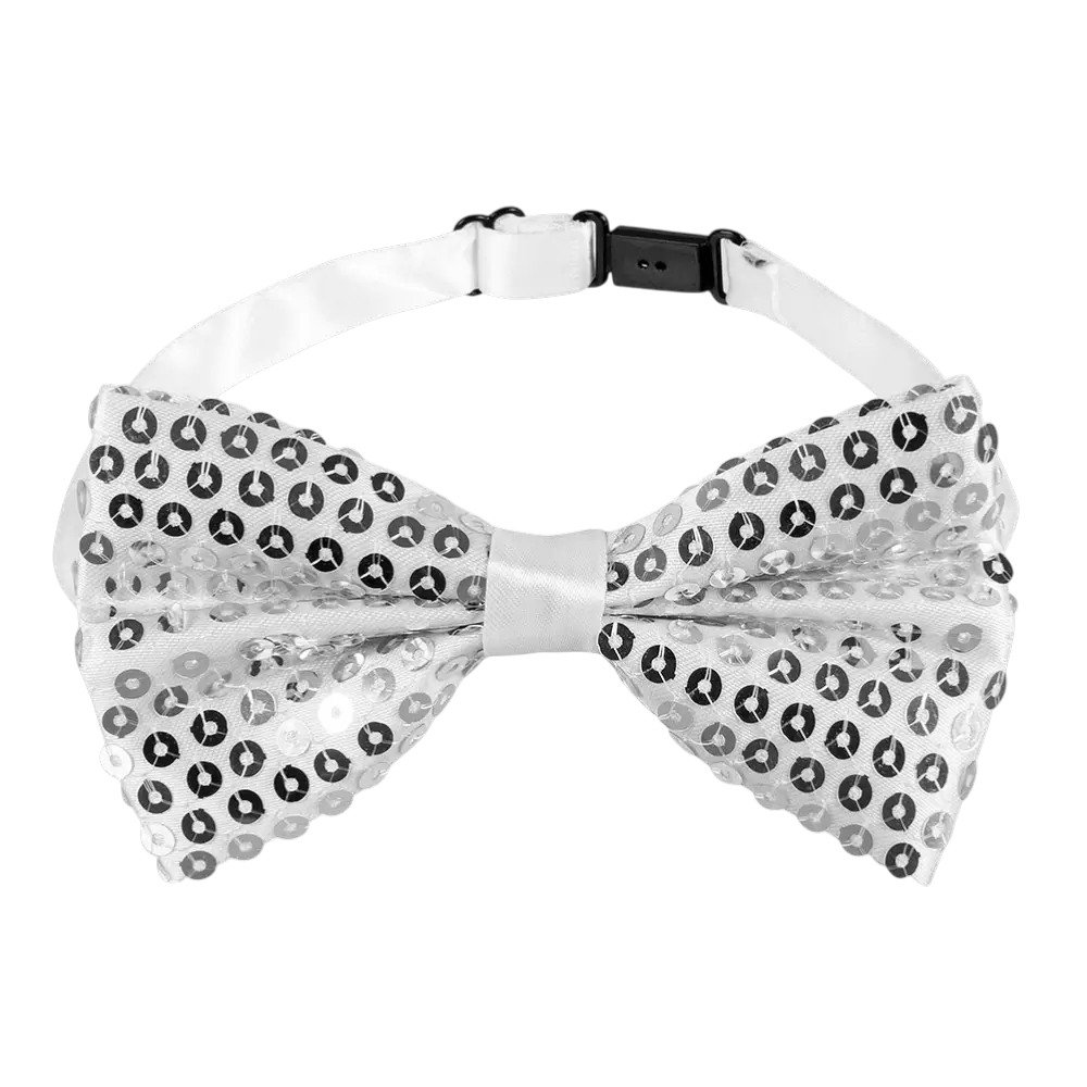 Kit Accessoires Paillettes Argent – Lunettes, Nœud Papillon et Bretelles Disco