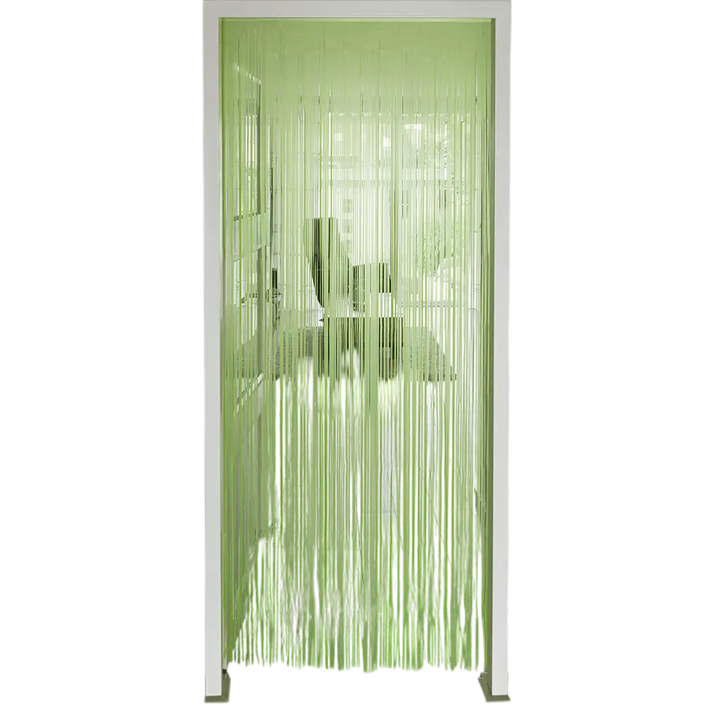 Rideau à Franges Aluminium Vert Fluo UV – Décoration Porte Soirée Néon 200 × 100 cm