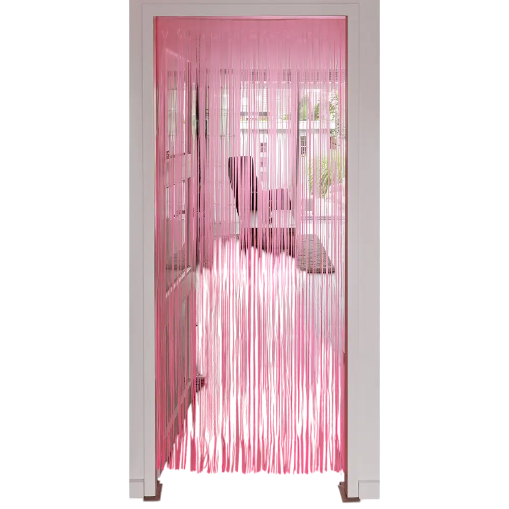 Rideau à Franges Aluminium Rose Fluo UV – Décoration Porte Soirée Néon 200 × 100 cm