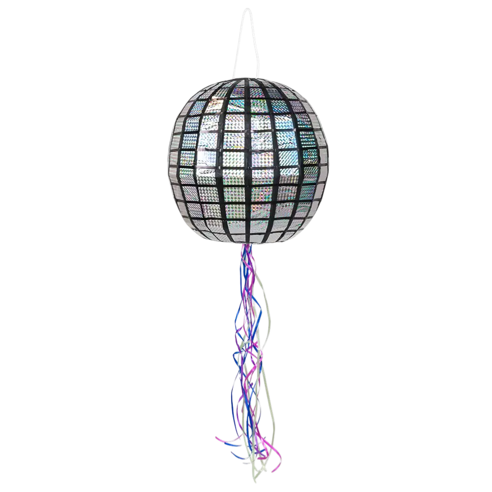 Piñata à Tirer Boule Disco – Piñata Anniversaire Disco Ø 30 cm