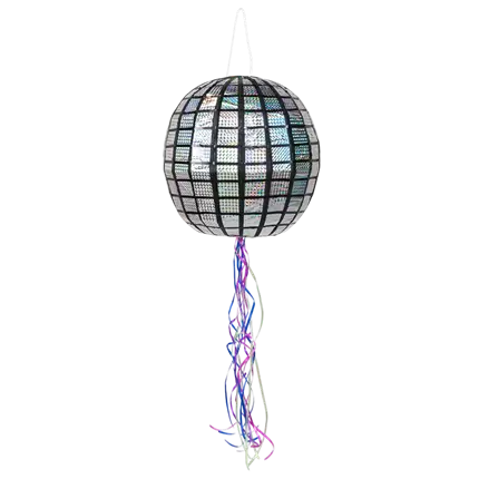 Piñata à Tirer Boule Disco – Piñata Anniversaire Disco Ø 30 cm