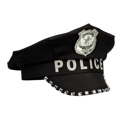 Casquette Special Police Noire – Casquette Policier Déguisement