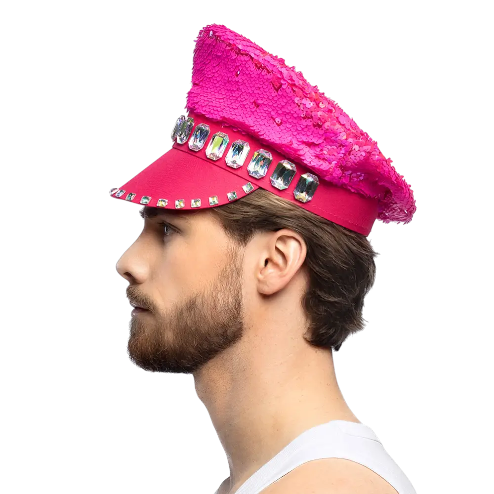 Casquette Sandy Candy Rose – Casquette à Paillettes Réversibles Fête &amp; Festival