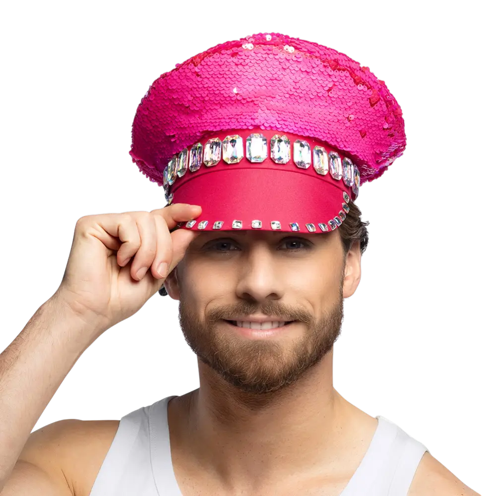 Casquette Sandy Candy Rose – Casquette à Paillettes Réversibles Fête &amp; Festival