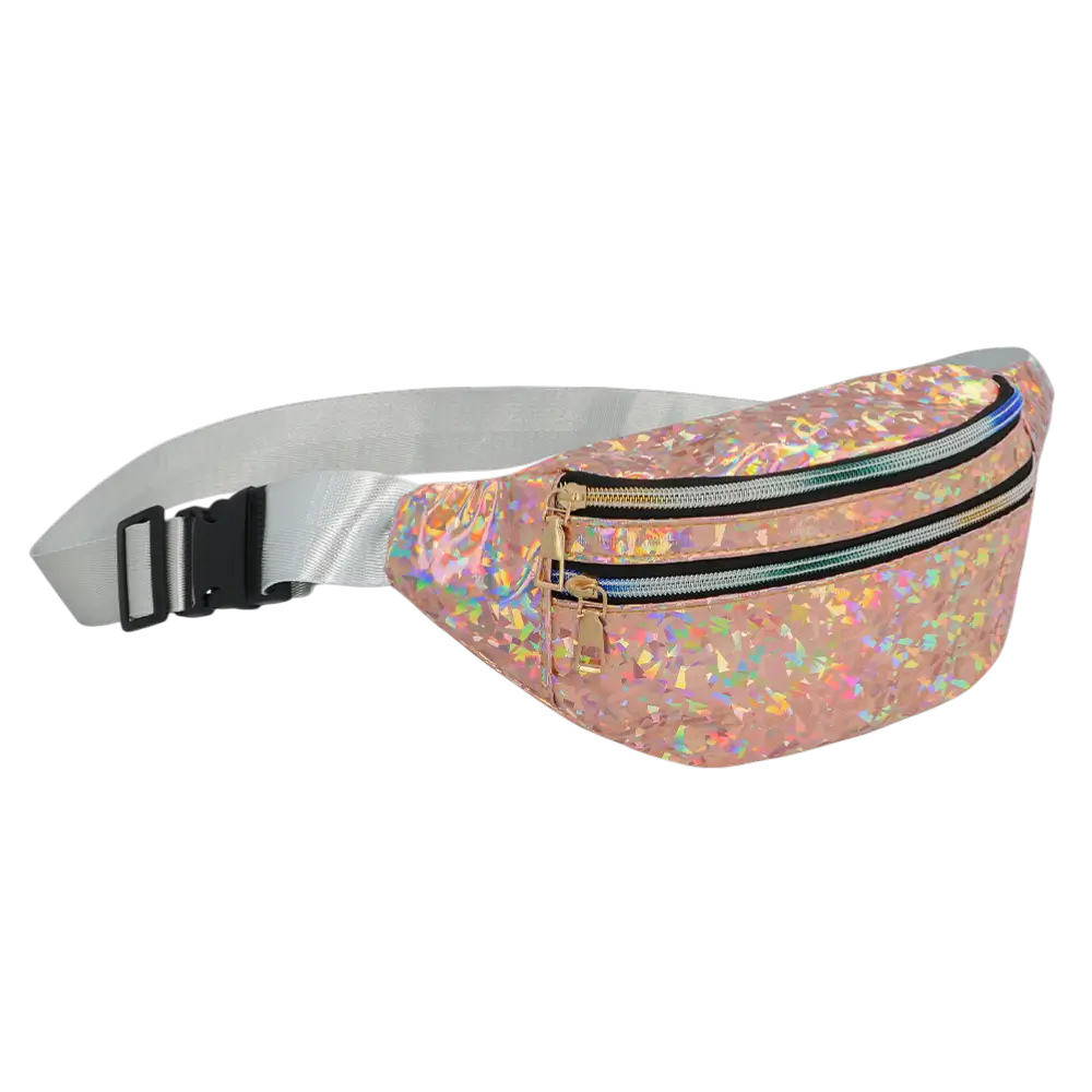 Sac Banane Holographique Or Rose – Sac Festival Holodelic