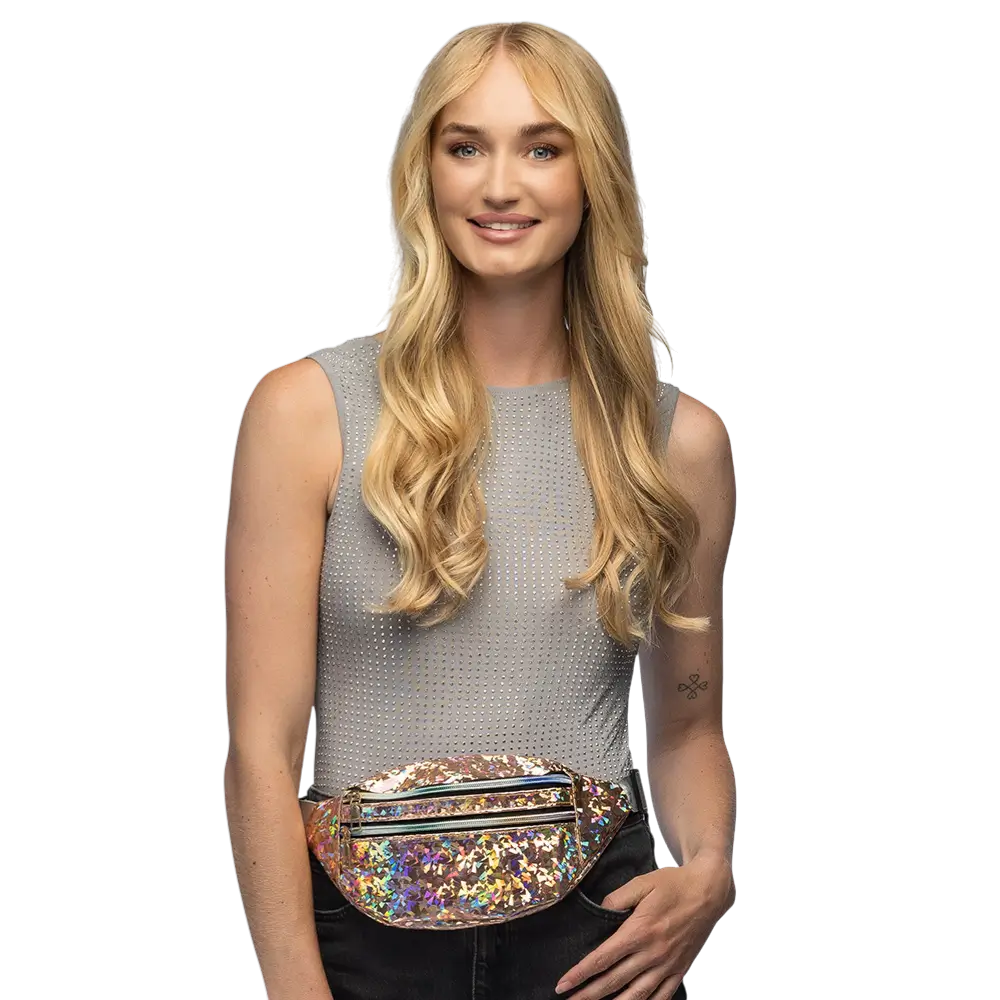 Sac Banane Holographique Or Rose – Sac Festival Holodelic