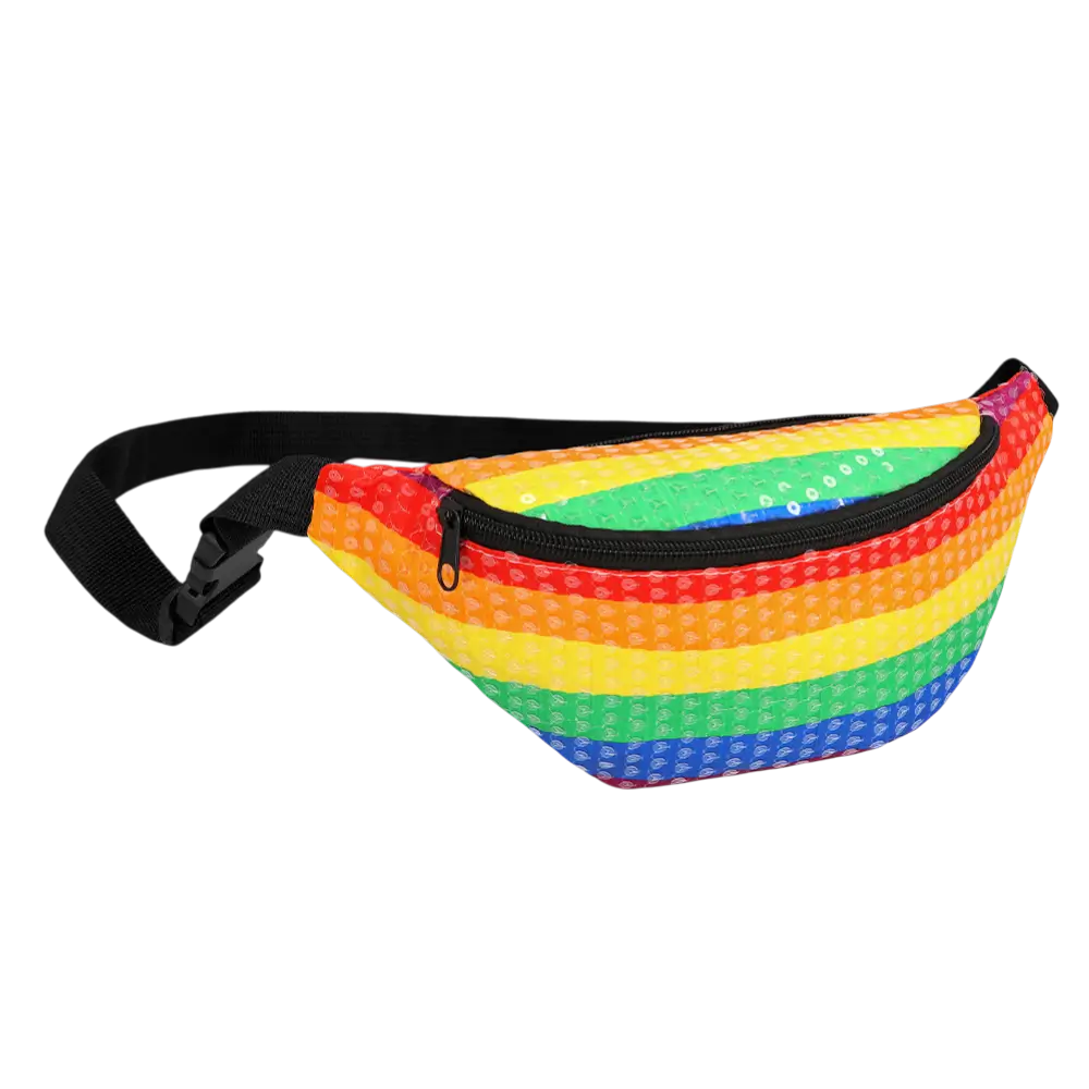 Sac Banane Arc-en-ciel à Sequins – Accessoire Festival