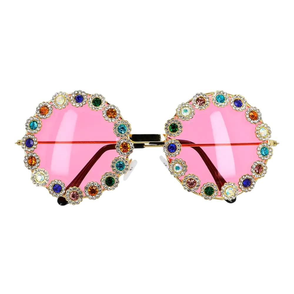 Lunettes Party Crystal – Style Hippie Années 60 70 Rétro Festival
