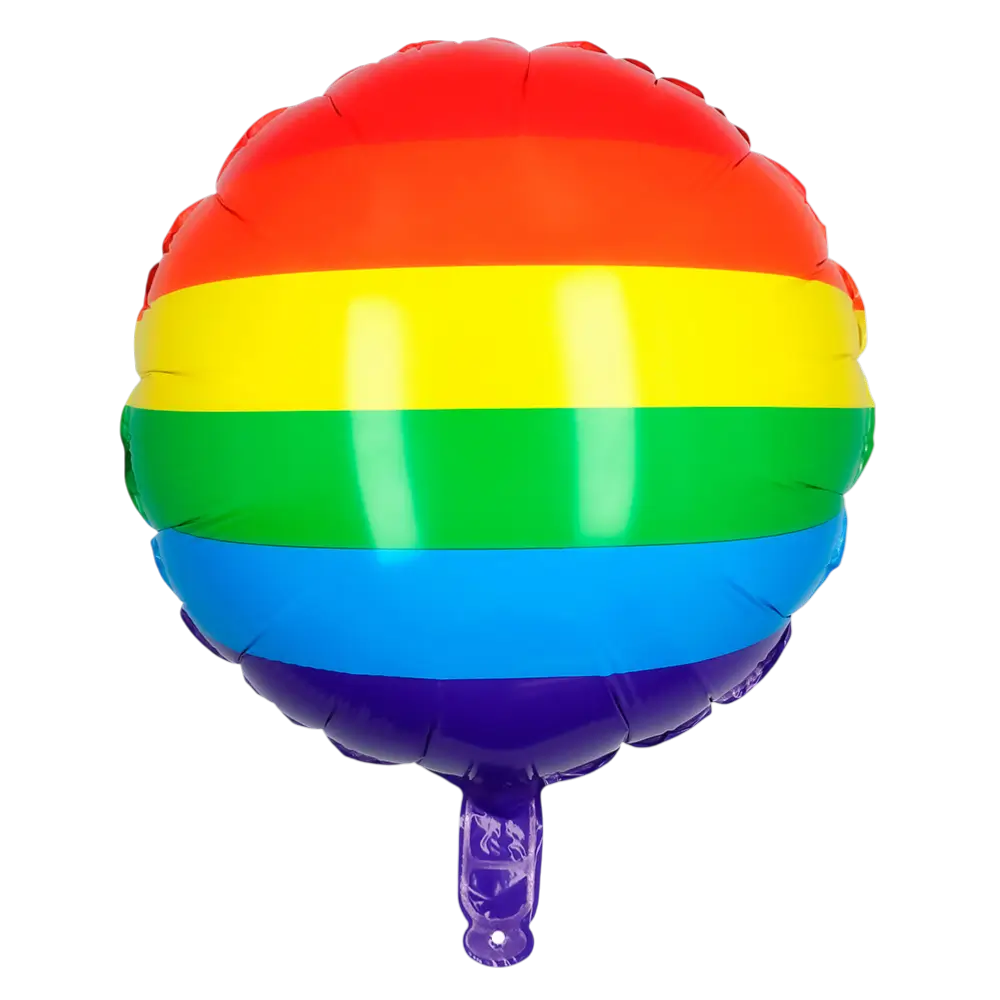 Ballon Aluminium Rond Pride Fierté LGBT 45 cm Arc-en-ciel