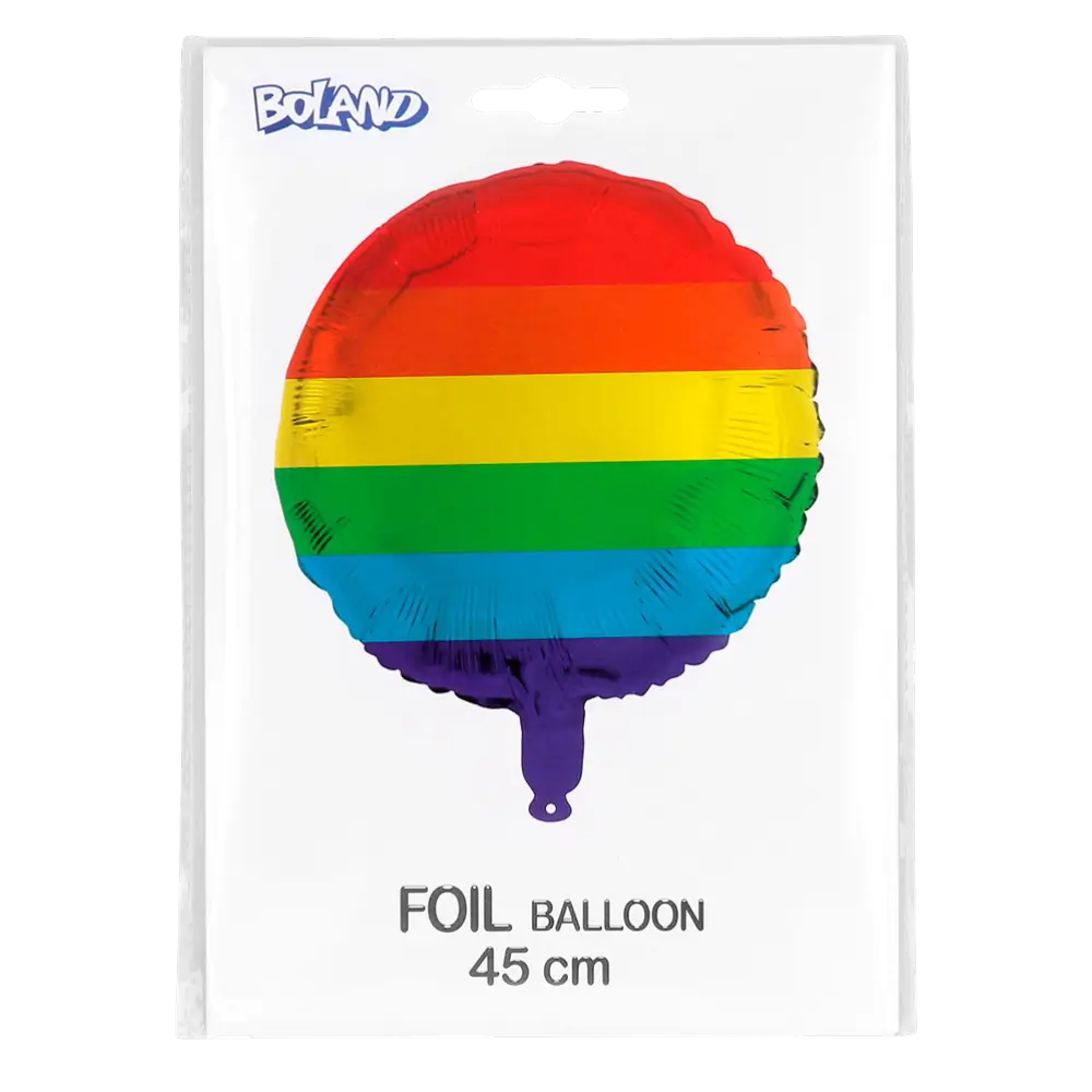 Ballon Aluminium Rond Pride Fierté LGBT 45 cm Arc-en-ciel