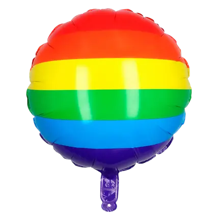Ballon Aluminium Rond Pride Fierté LGBT 45 cm Arc-en-ciel