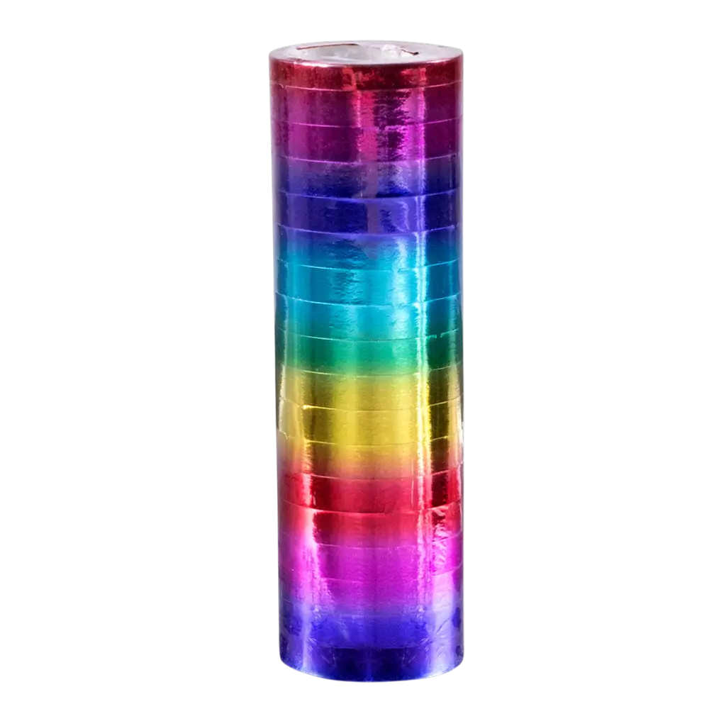 Lot 2 Rouleaux de Serpentins Papier Métallique Arc-en-ciel – 4 m