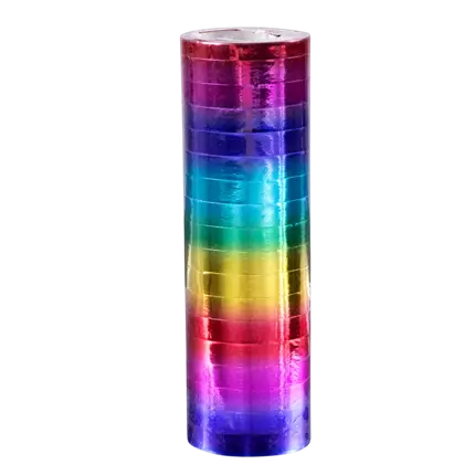 Lot 2 Rouleaux de Serpentins Papier Métallique Arc-en-ciel – 4 m