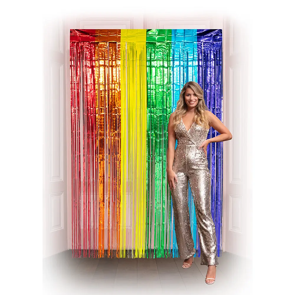Rideau aluminium Métallique arc-en-ciel 200x100cm