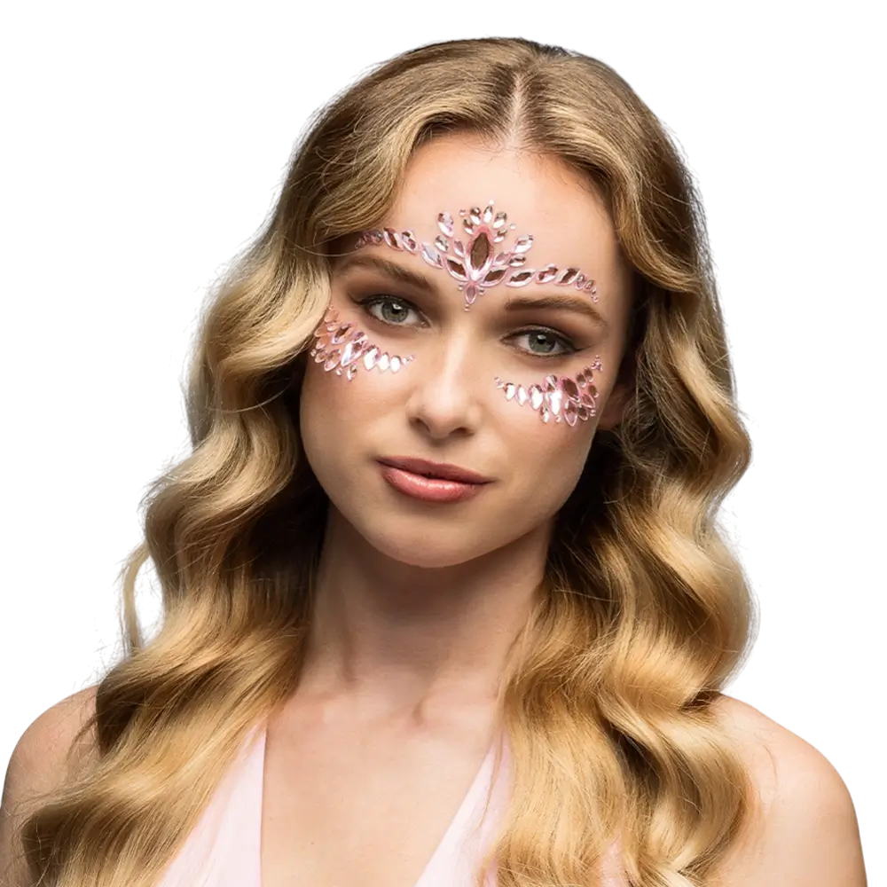 Bijoux de Visage Strass Cordelia – Autocollants Pailletés Festival 3 Couleurs