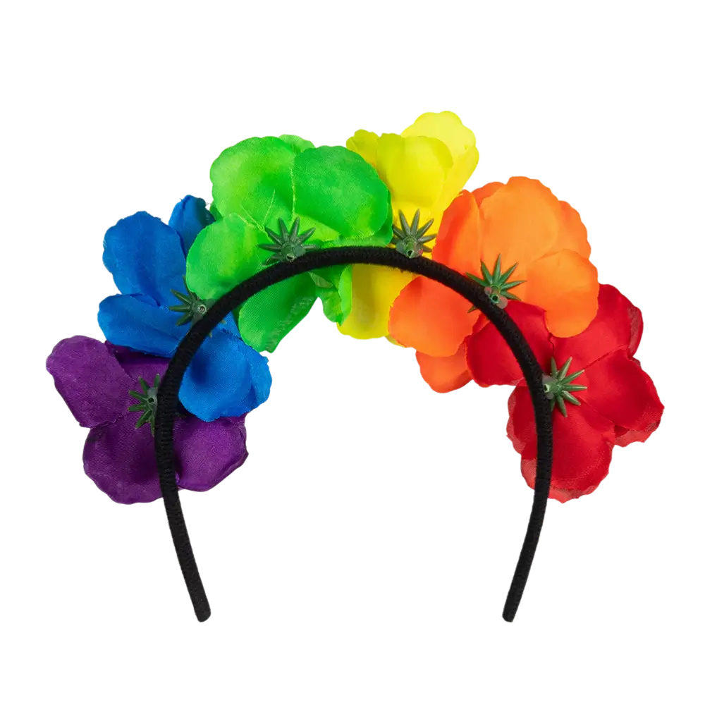 Tiare Flora – Diadème Fleurs Arc-en-ciel
