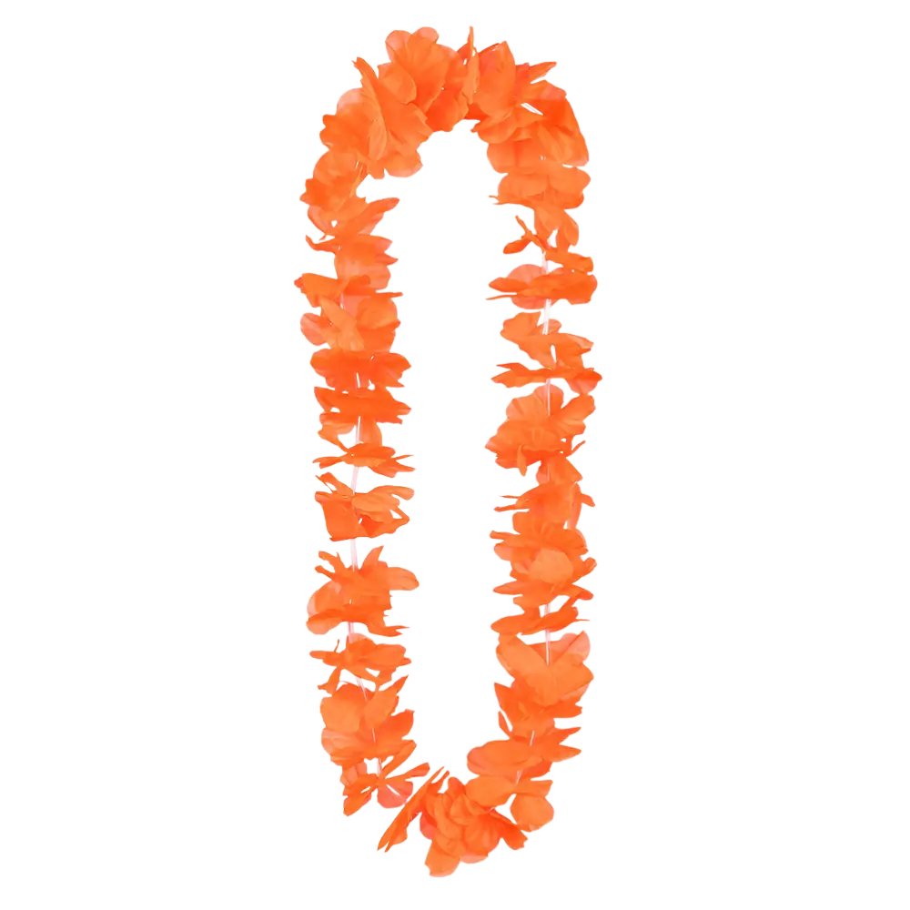 Collier Hawaïen Orange Fluo UV – Accessoire Déguisement Tropical et Festival