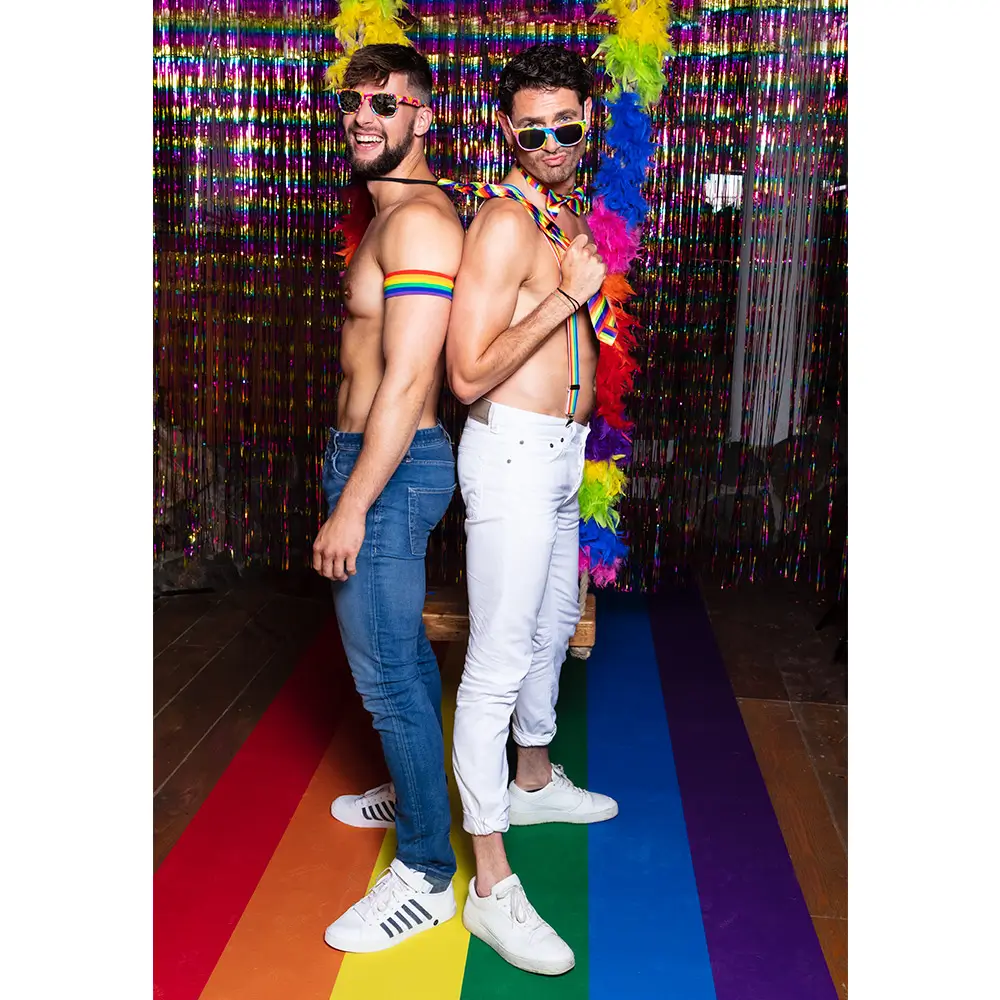 Boa Plumes Arc-en-ciel 180 cm – Accessoire Déguisement Pride, Carnaval et Soirée