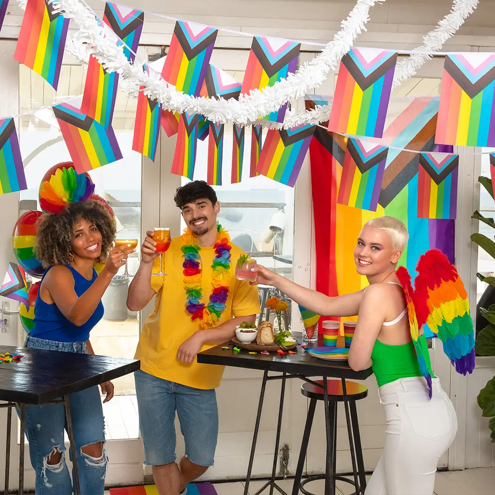 Ailes d’Ange Arc-en-ciel 50 cm – Accessoire Déguisement Pride, Carnaval et Festival