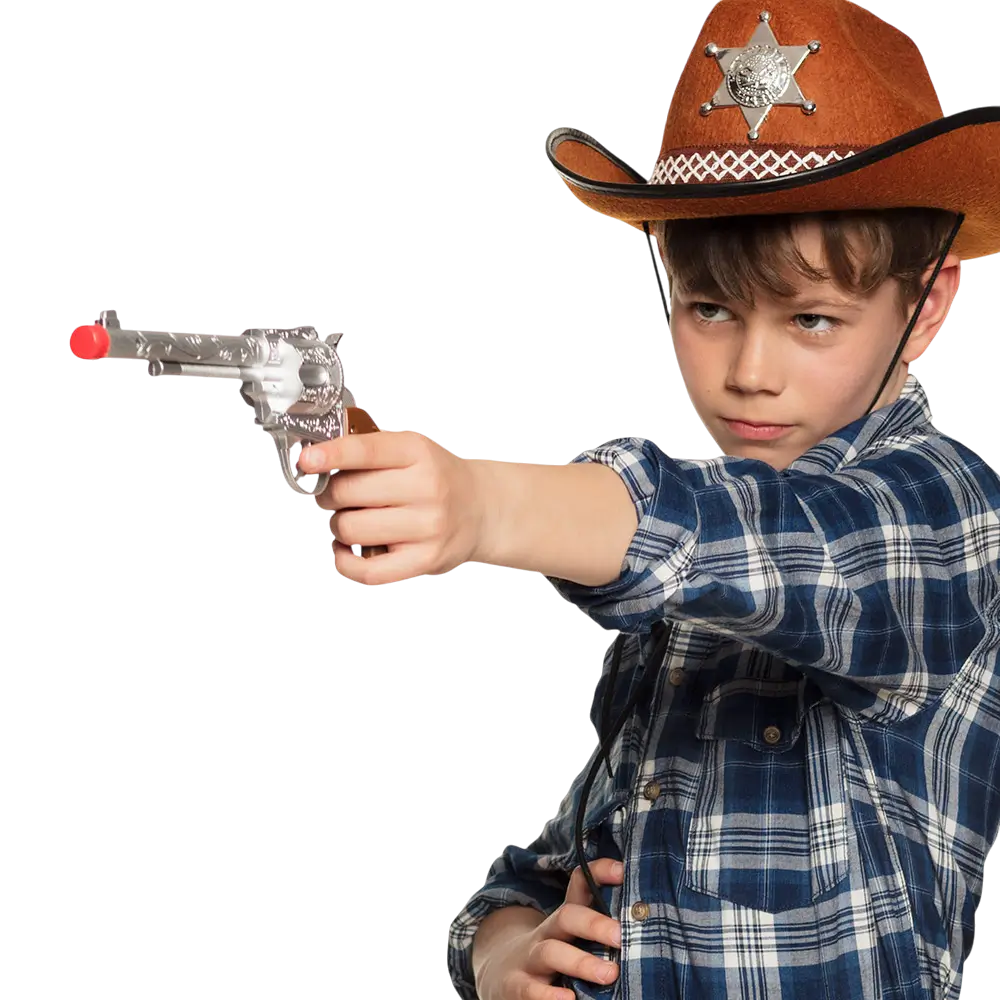 Pistolet de Jeu Cowboy Colter 30 cm – Accessoire Déguisement Western Enfant