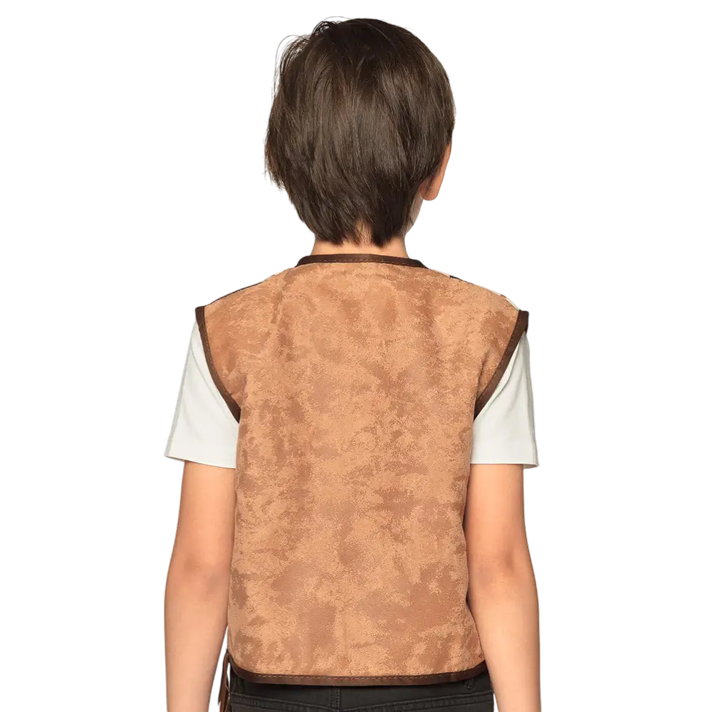 Gilet Western Enfant Camel 7-9 Ans – Gilet Cowboy Déguisement Far West