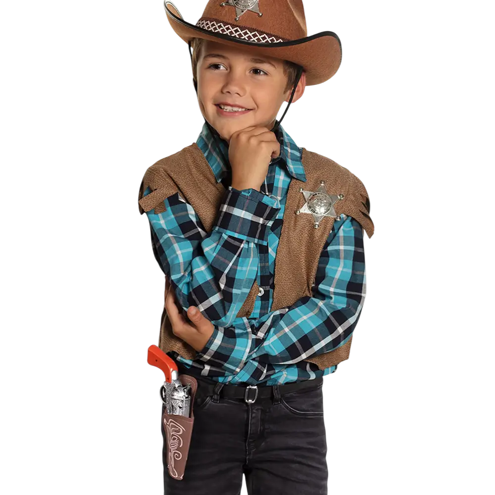 Set Enfant Cowboy – Pistolet 23 cm avec Ceinture et Étui Western