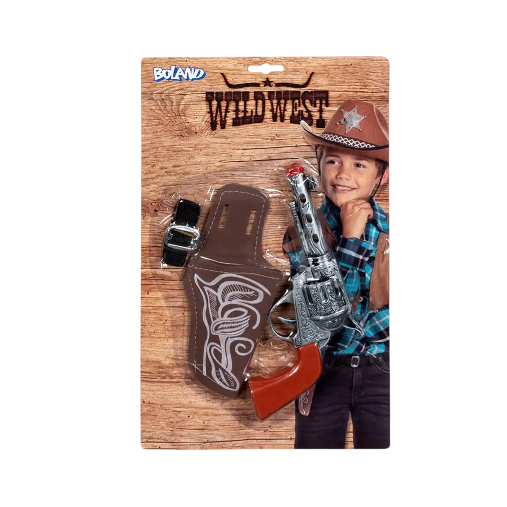 Set Enfant Cowboy – Pistolet 23 cm avec Ceinture et Étui Western