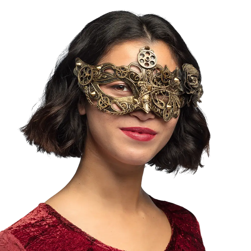 Loup Steamflower Masque Steampunk Cuivre