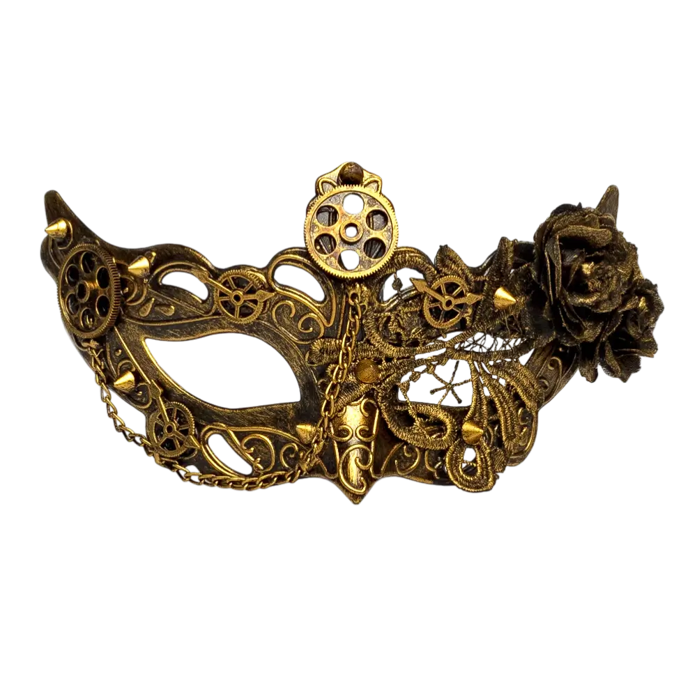 Loup Steamflower Masque Steampunk Cuivre