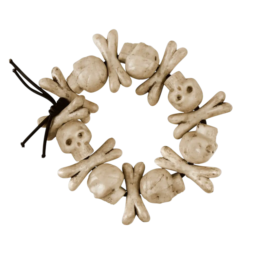 Bracelet Pirate Tête de Mort – Accessoire Déguisement Pirates Adulte Halloween et Soirée