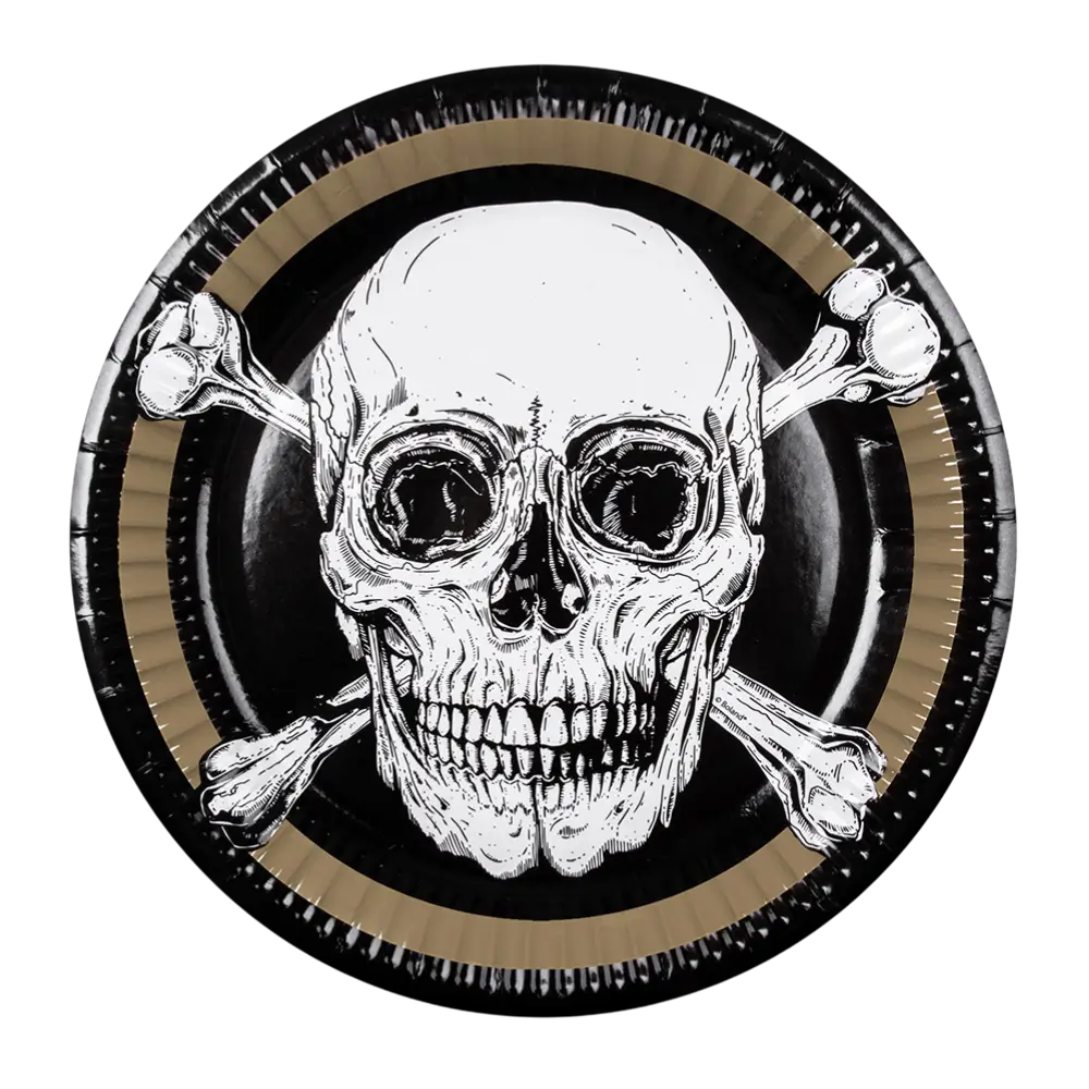 Lot 10 Assiettes Papier Pirates 23 cm – Décoration Anniversaire Pirate et Fête