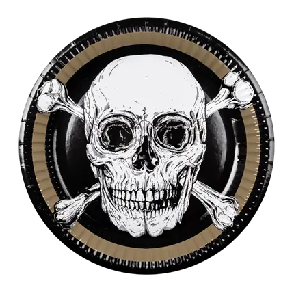 Lot 10 Assiettes Papier Pirates 23 cm – Décoration Anniversaire Pirate et Fête