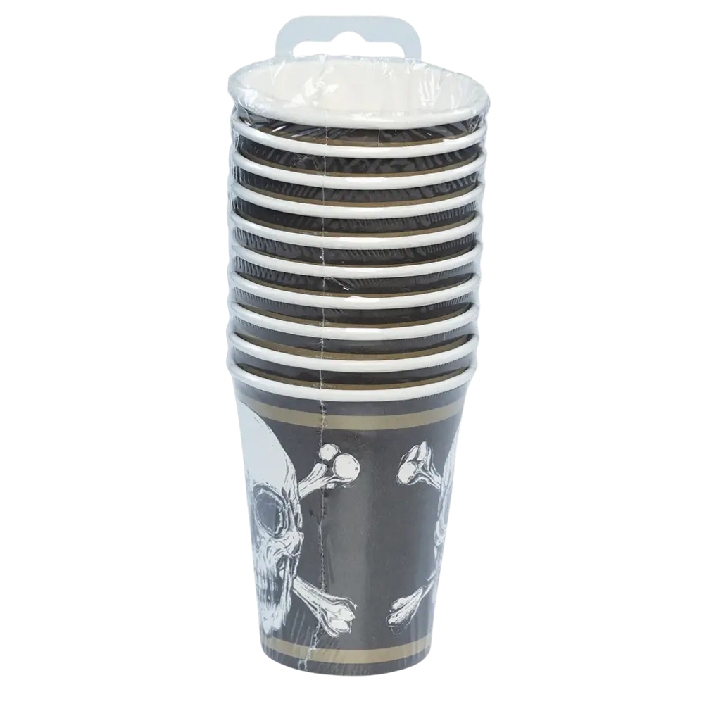 Lot 10 Gobelets Papier Pirates 25 cl – Décoration Anniversaire Pirate et Fête