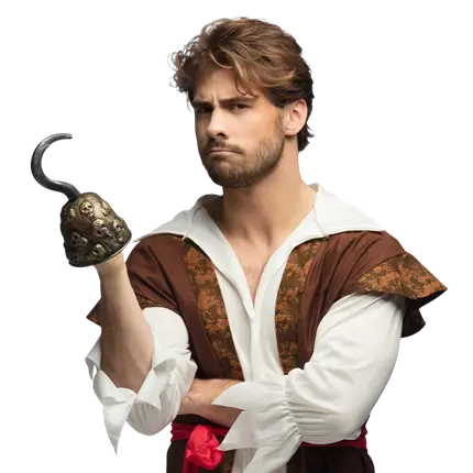 Crochet Pirate Tête de mort – Accessoire Déguisement Pirate Main Crochet