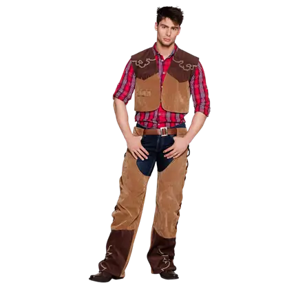 Costume Cowboy Homme Bruce 50/52 – Déguisement Western Adulte