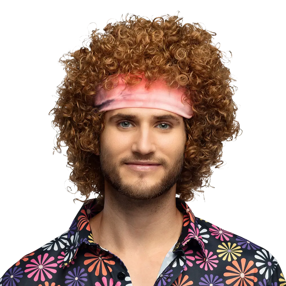 Perruque Hippie Groove avec Bandeau Années 70