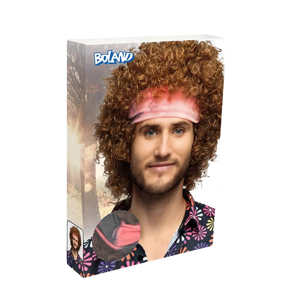 Perruque Hippie Groove avec Bandeau Années 70
