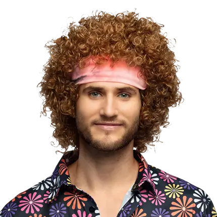 Perruque Hippie Groove avec Bandeau Années 70