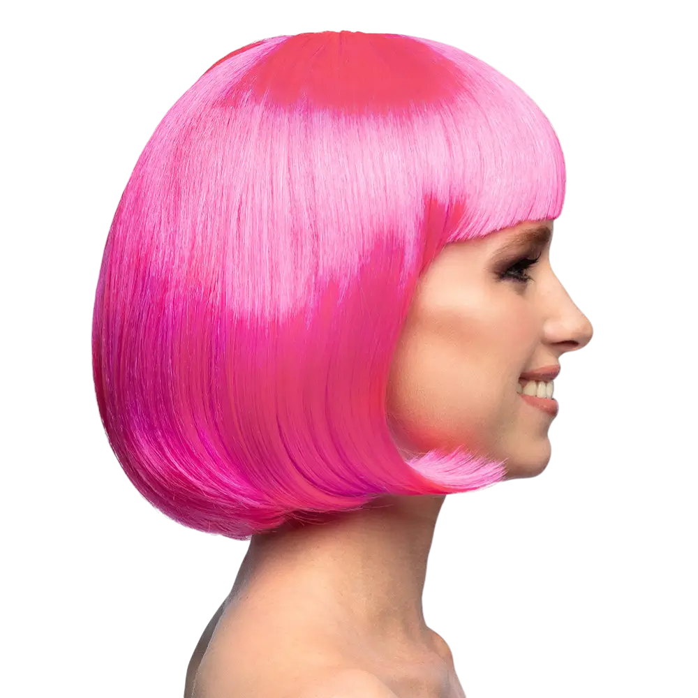 Perruque Cabaret rose fluo UV