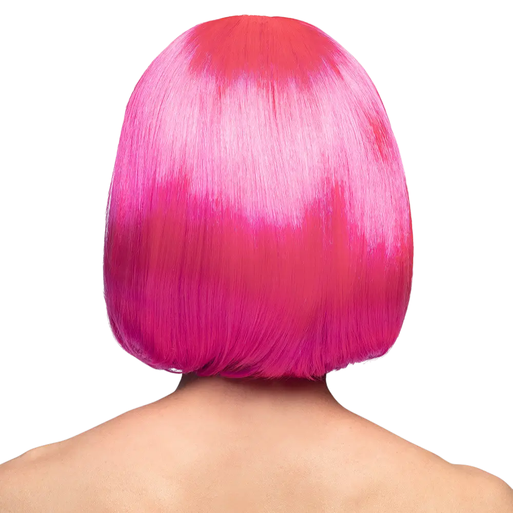 Perruque Cabaret rose fluo UV