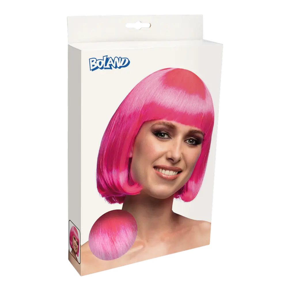 Perruque Cabaret rose fluo UV