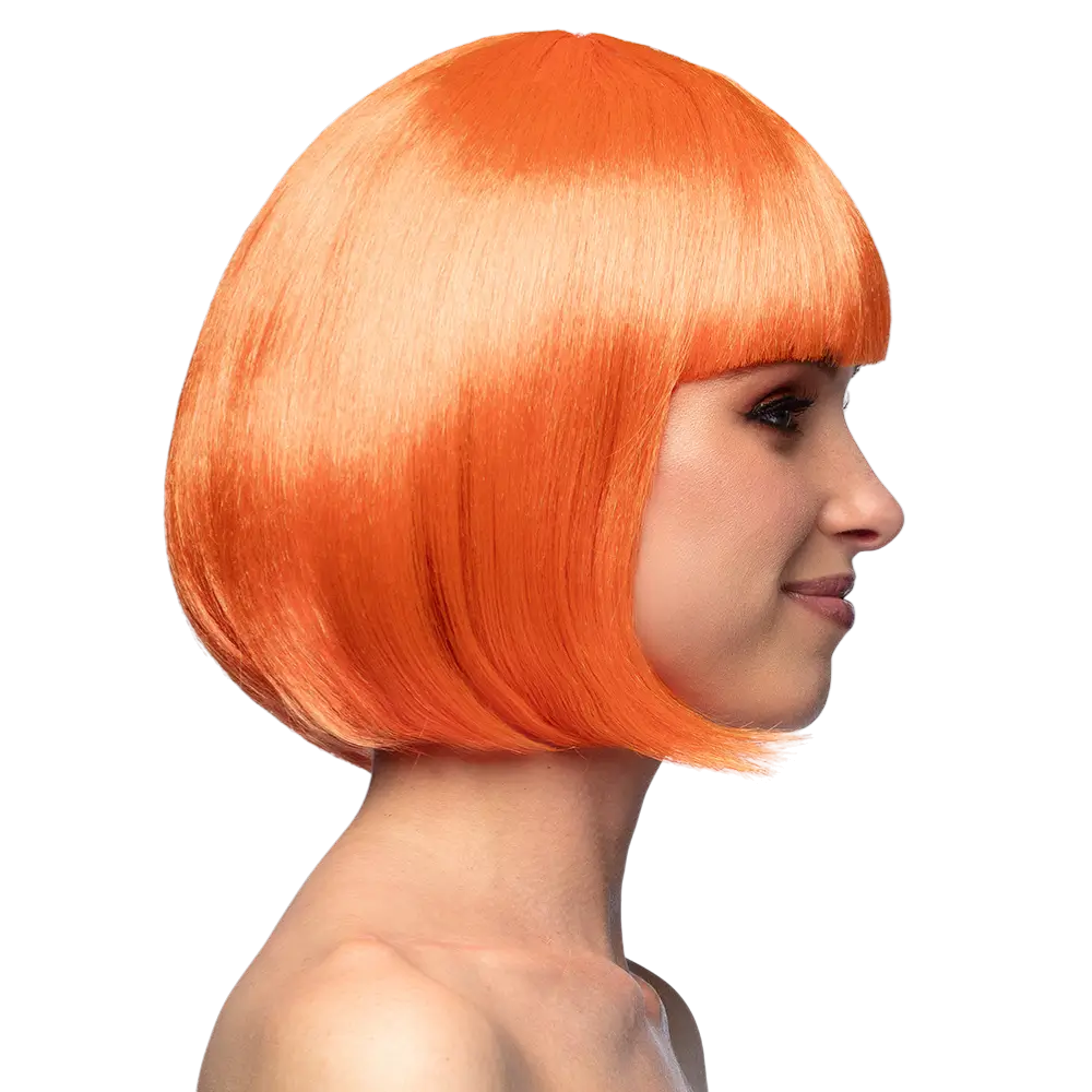 Perruque Cabaret orange fluo UV