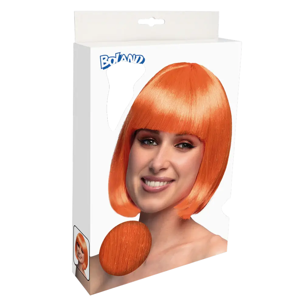 Perruque Cabaret orange fluo UV